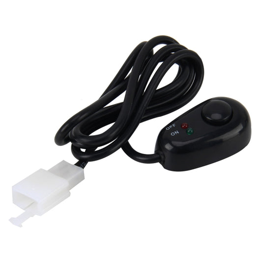 Car Truck Boat Switch Toggle Light Switch 3Pins DC12/24V Car Auto Universal DIY 3 Pin Drop-shaped Switch OFF-ON Push Button with Red and Green Indicator Light, Cable Length: 90cm by bashfashion