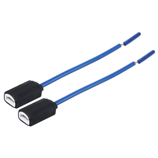 2 PCS H1/H3 Car Auto LED Bulb Ceramic Insulation Socket Holder (No Including Light) by bashfashion