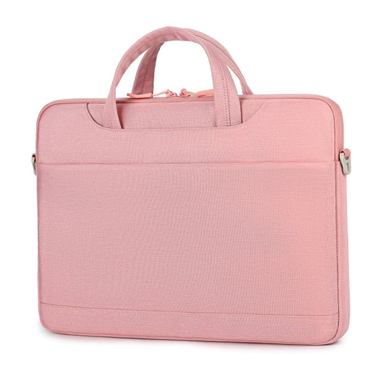 For 13.3-14 inch Laptop Multi-function Laptop Single Shoulder Bag Handbag(Pink) by bashfashion