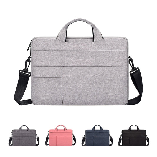 ND05SDJ Oxford Cloth + Nylon Laptop Portable Shoulder Bag, Size:14.1-15.4 inch(Deep Space Gray) by bashfashion