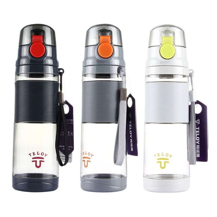 Teloy TNY-9601 650ML Portable Snap Cap Space Cup Bottle, Applicative Water Temperature: ﹣20 ~ 120 Celsius Degrees (Dark Grey + Red) by bashfashion