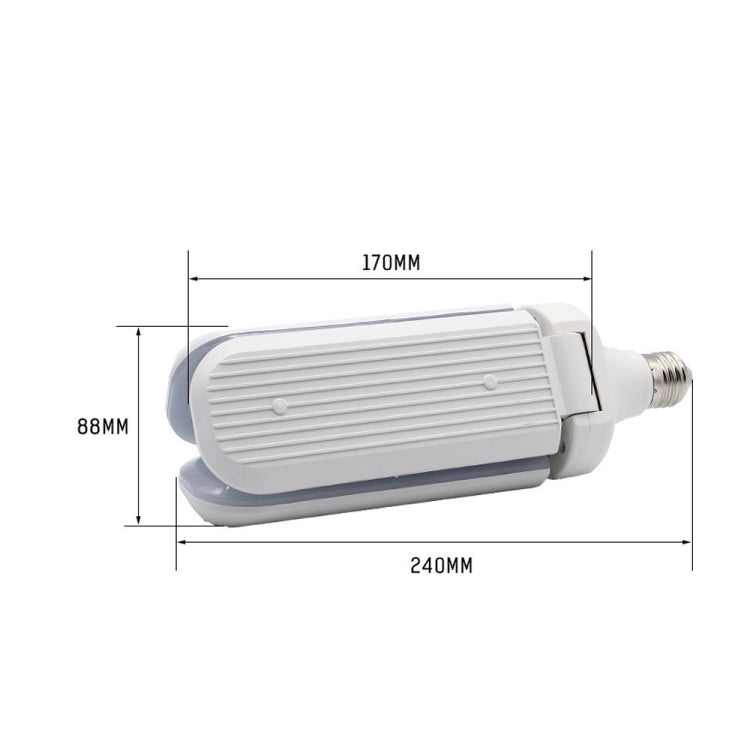 45W E27 LED Bulb SMD2835 228leds Super Bright Foldable Fan Blade Angle Adjustable Ceiling Lamp Home Energy Saving Lights(Warm White) by bashfashion