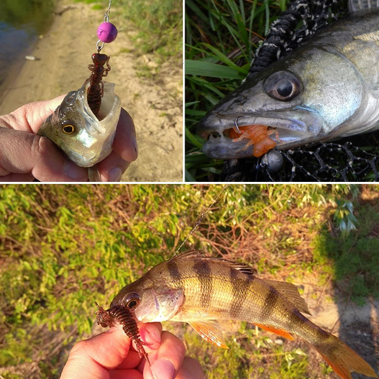 15 PCS 8-color Larvae Silicone Soft Bait Lure Bait, Size:55MM(Blue) by bashfashion