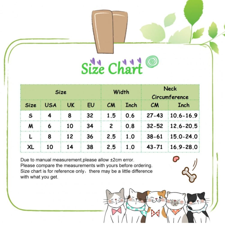 Pet Ethnic Style Polyester Cotton Print Pattern Collar, Size: L: 2.5x38-61cm(Orange Stripe) by bashfashion