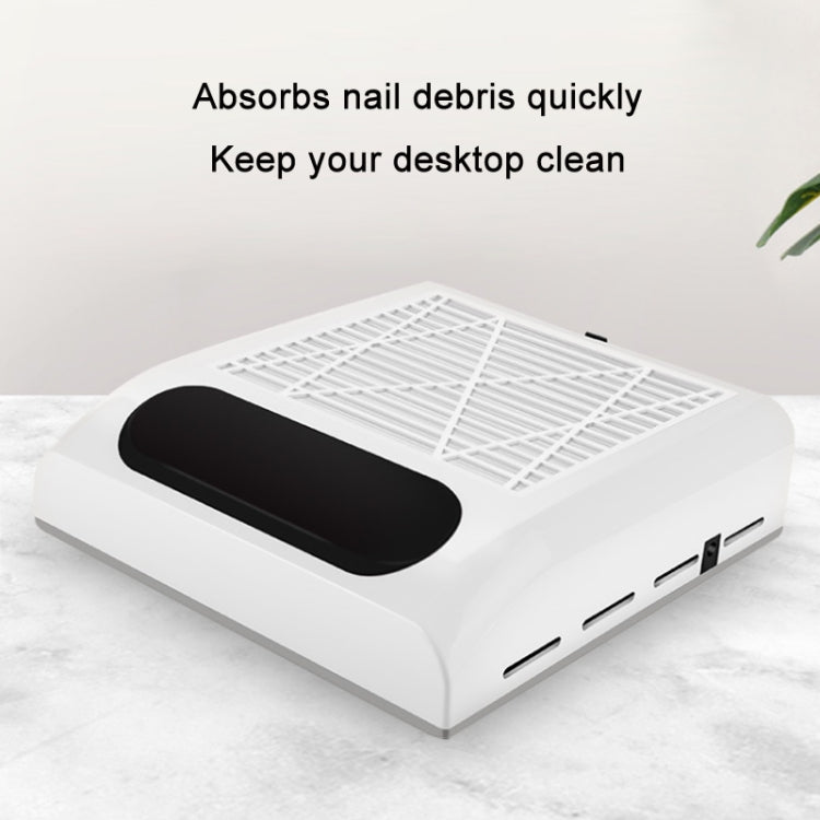 80W Manicure Vacuum Cleaner With Pull-Out Filter, Specification: EU Plug (Silver) by bashfashion