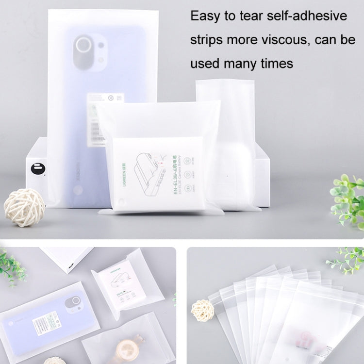 2 Sets CPE Matte Self -Sealed Bag Data Cable Phone Case Packaging Bag, Size: 7x14cm by bashfashion