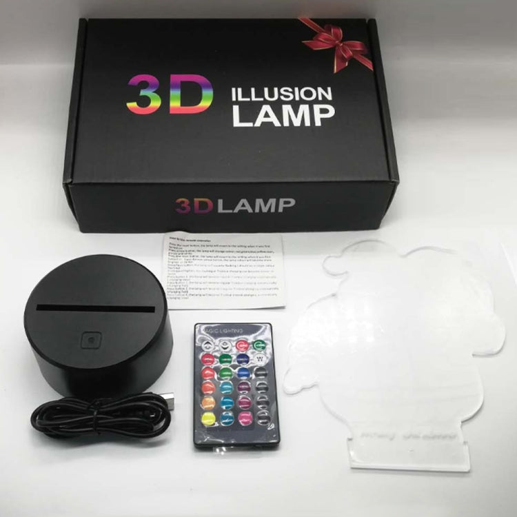 3D Game Handle Three-dimensional Colorful LED Lights, Style: Touch Crack Base+Remote Control by bashfashion