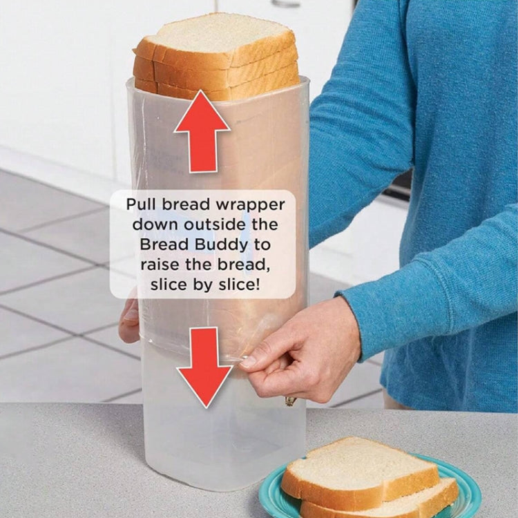 Bread Fresh Container Toast Storage Box Bread Storage Dispenser(White) by bashfashion