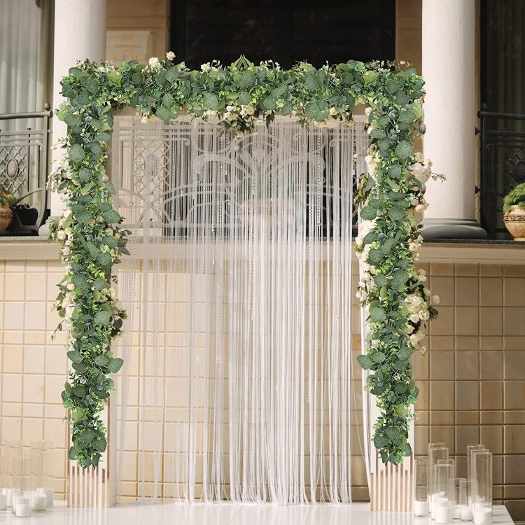 180cm Simulation Greenery Eucalyptus Ivy Leaf Rattan Hanging Fake Flower Decoration Rattan, Style: F Model by bashfashion