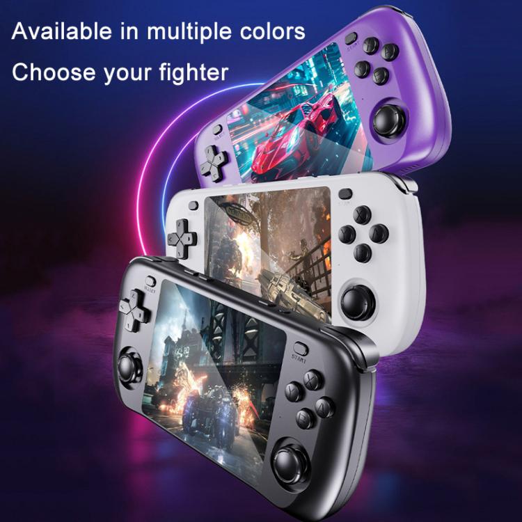 H36S 3.5 Inch IPS HD Screen Retro PSP Game Console Linux System GBA Handheld Video Game Console, Memory: 64G(White) by bashfashion