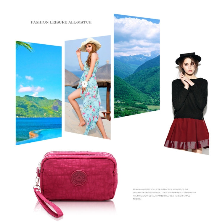 Three-Layer Zipper Short for Ladies Change Mobile Bag(Red) by bashfashion