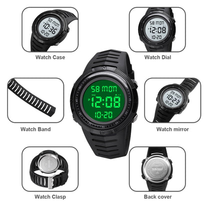 SKMEI 1632 Dual Time Display Luminous Electronic Watch, Support Alarm Clock(Black) by SKMEI