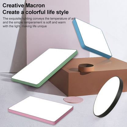 Macaron LED Square Ceiling Lamp, Stepless Dimming, Size:30cm(Yellow) by bashfashion