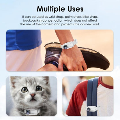 For Insta360 GO 3 / GO 3S PULUZ Camera Silicone Case Wristband Bicycle Strap Extension Mount (White) by PULUZ