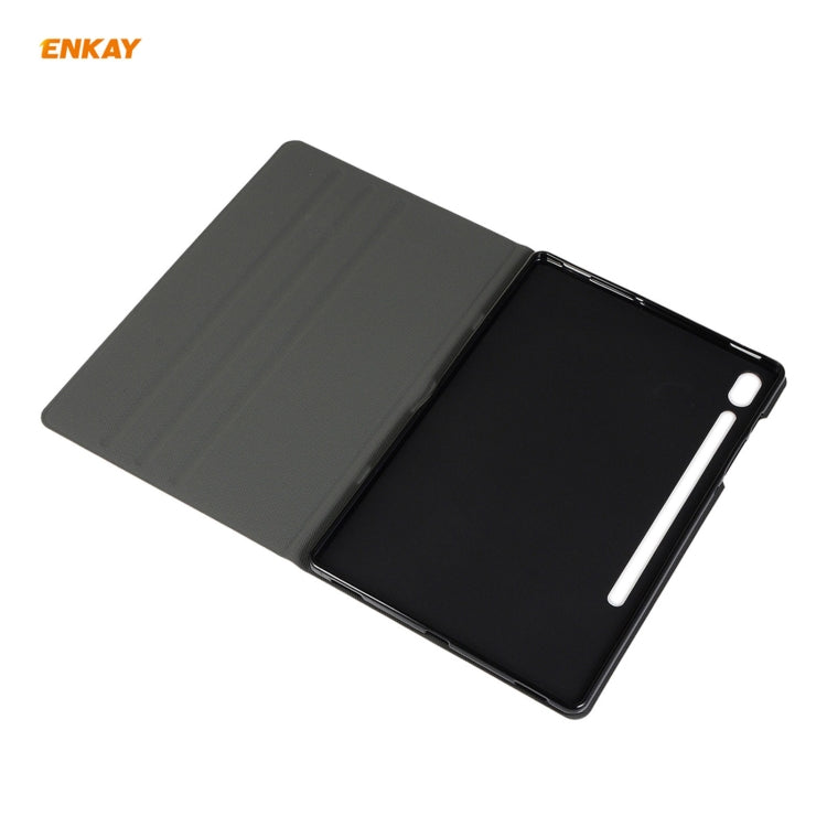 For Samsung Galaxy Tab S8 / Galaxy Tab S7 11.0 T870 / T875 ENKAY Horizontal Flip PU Leather + TPU Smart Case with Holder & Sleep / Wake-up Function(Black) by ENKAY