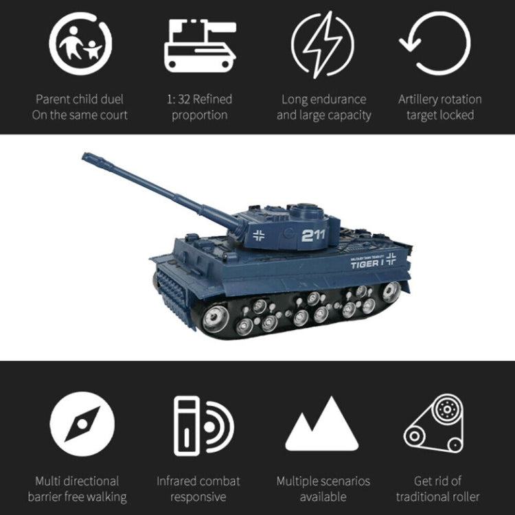 MoFun 369 Remote Control Tank 1:32 Four-way RC Vehicle(Green) by MoFun