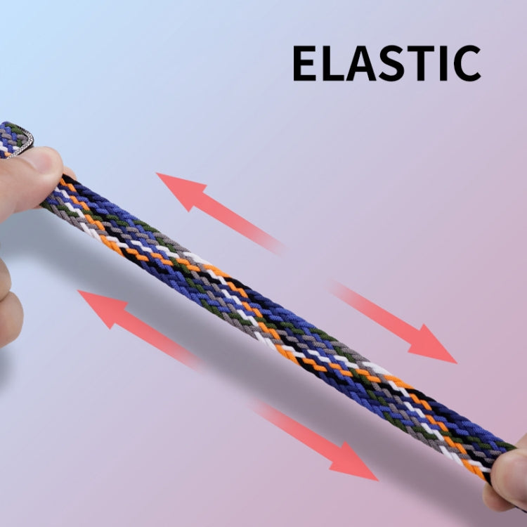 For Xiaomi Mi Band 8 ENKAY Hat-Prince 2 in 1 Set Full Coverage Screen Protector + Elastic Braided Nylon Watch Band(Blue) by ENKAY