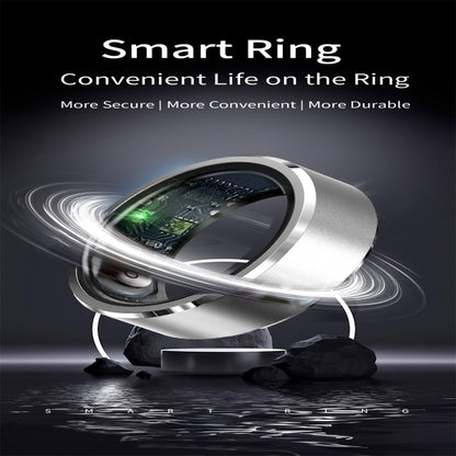 R5 SIZE 12 Smart Ring, Support Health Monitoring / Multiple Sports Modes(Silver) by bashfashion