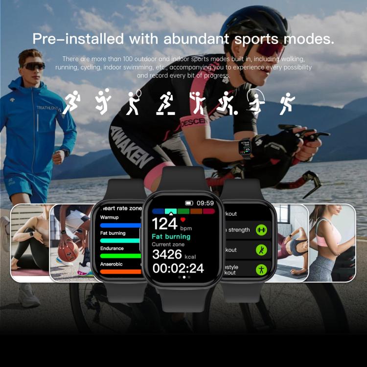 Q23 Pro 1.83 inch Color Screen IP68 Waterproof Bluetooth Call Smart Watch, Support Health Monitoring(Wine Red) by bashfashion