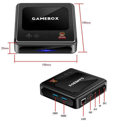 GD10 64G Built-In 30000+ Games Dual System Set-Top Box 3D Home 4K HD TV Game Console Box UK Plug(White) by ANBERNIC