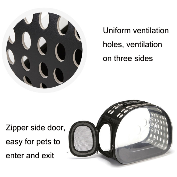 Pet Transparent Space Capsule Outing Package, Size: Small(Black) by bashfashion
