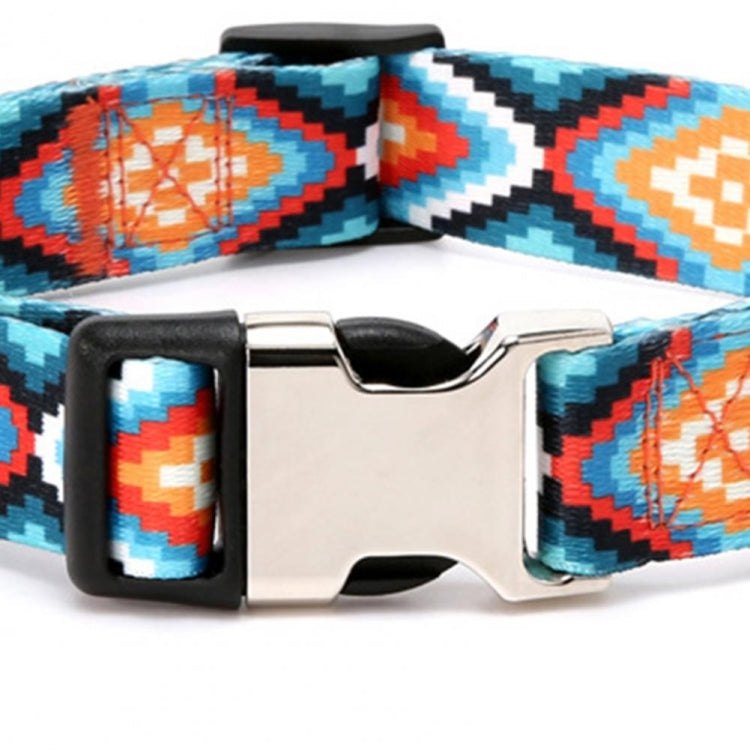 Pet Ethnic Style Polyester Cotton Print Pattern Collar, Size: L: 2.5x38-61cm(Milky Way) by bashfashion