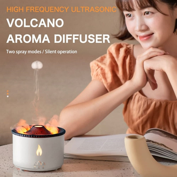 Volcanic Essential Oil Aroma Diffuser Ultrasonic Air Humidifier, Model: Full Split Remote Control(US Plug) by bashfashion