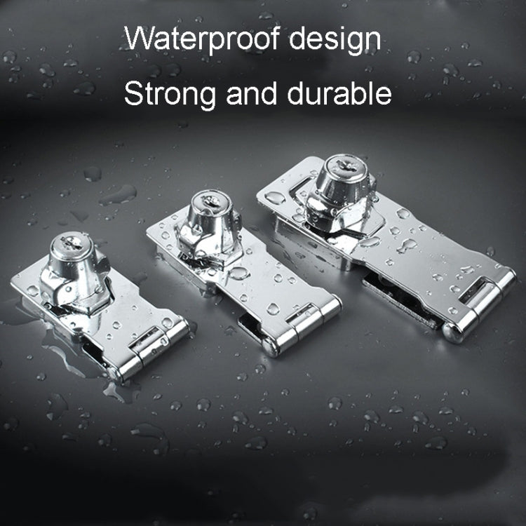 4 inch Interlocking No Hole Hook With Locking Hasp Chest Of Drawers Door Lock With Iron Key by bashfashion