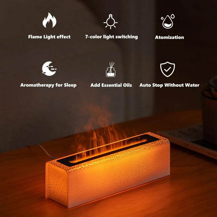 Lava Flame Aromatherapy Machine Air Atomizing Humidifier With Colorful Light, Model: DQ709 PRO Black by bashfashion