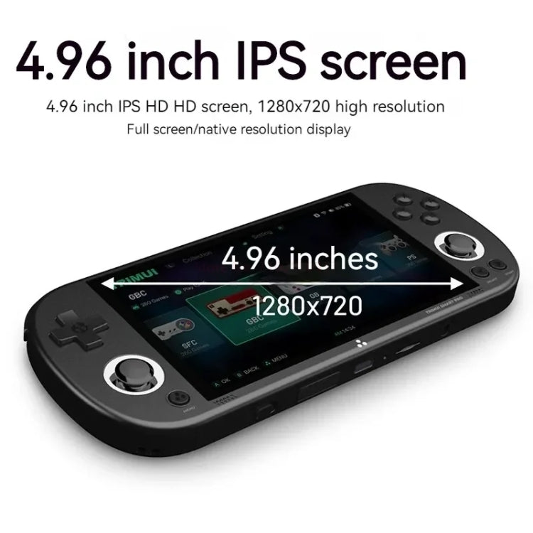 Trimui Smart Pro 4.96 Inch IPS Screen Handheld Game Console Open Source Linux System 256G(Black) by Trimui