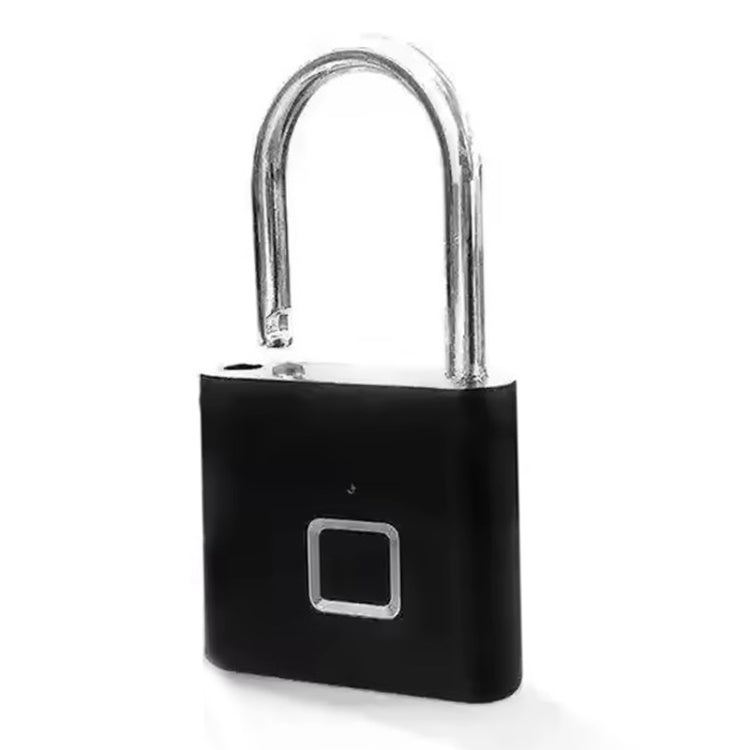 Smart Fingerprint Rechargeable Padlock Waterproof Morse Code Emergency Unlocking(Matte Black) by bashfashion