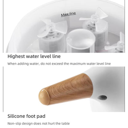 Dynamic Multi-Spray Aromatherapy Diffuser With Colorful Lights Remote Control Humidifier EU Plug(V80 Spit Circle Upgrade Model) by bashfashion