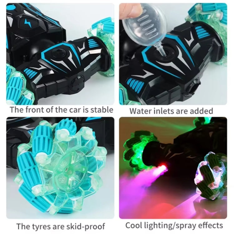 2.4G Spray RC Car Gesture Sensor Music Lights Twist Stunt Drift Car Double Side Driving Buggy Toy, Color: Handle+Watch RC Green by bashfashion