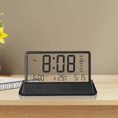 Multifunctional Temperature / Date Display Electronic Alarm Clock(Black Opaque) by bashfashion