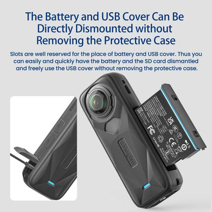 aMagisn Body Case For Insta360 X5 Action Camera Protective Accessories Gray by aMagisn